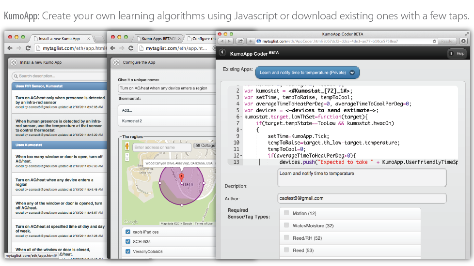 KumoApp: Create your own learning algorithms using Javascript or download existing ones with a few taps. 